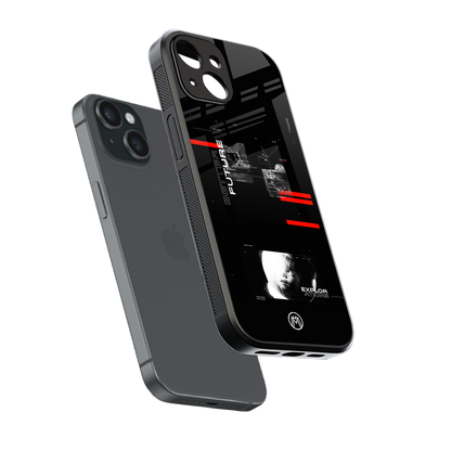 better future dark aesthetic back phone cover | glass case for iphone 15