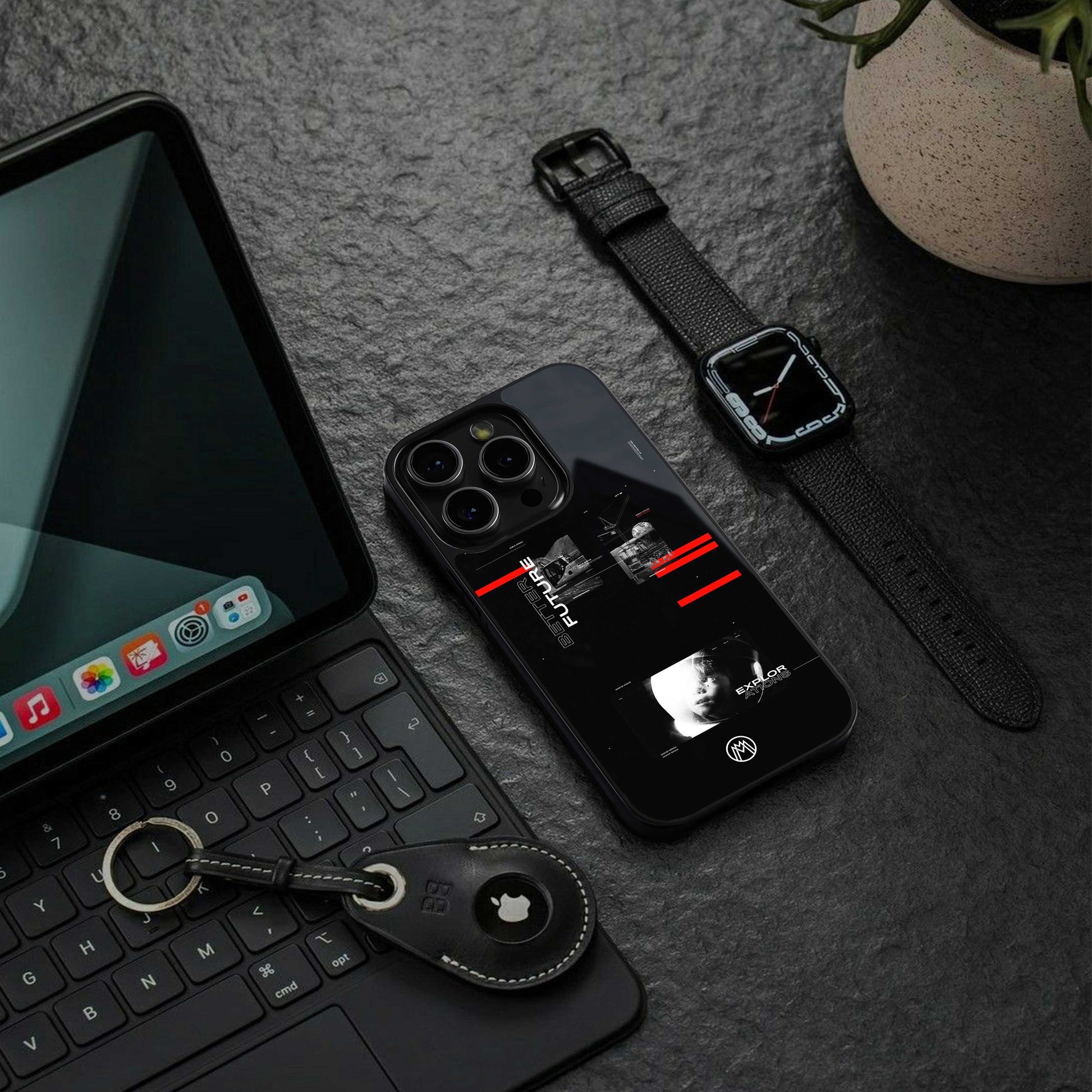 better future dark aesthetic back phone cover | glass case for iphone 16e