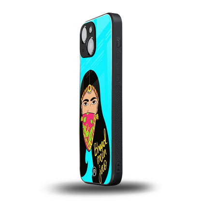 bhaad mein jao back phone cover | glass case for iphone 13 mini