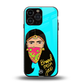 bhaad mein jao back phone cover | glass case for iphone 13 pro max