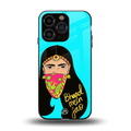 bhaad mein jao back phone cover | glass case for iphone 13 pro