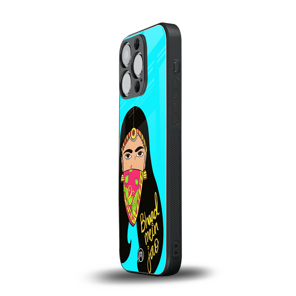 bhaad mein jao back phone cover | glass case for iphone 13 pro