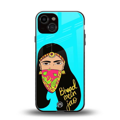 bhaad mein jao back phone cover | glass case for iphone 13