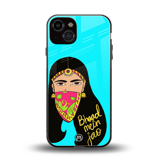 bhaad mein jao back phone cover | glass case for iphone 13