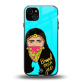 bhaad mein jao back phone cover | glass case for iphone 14 plus
