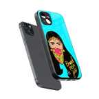 bhaad mein jao back phone cover | glass case for iphone 14 plus
