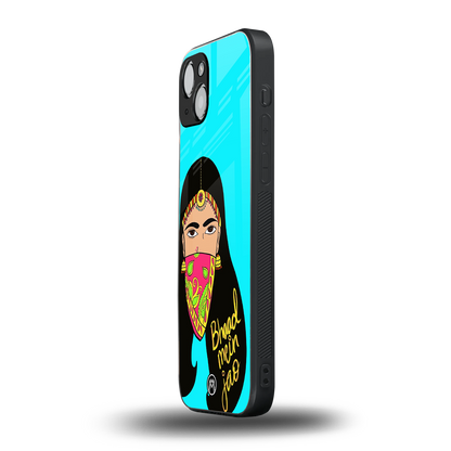 bhaad mein jao back phone cover | glass case for iphone 14