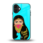 bhaad mein jao back phone cover | glass case for iphone 16 plus