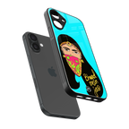 bhaad mein jao back phone cover | glass case for iphone 16 plus