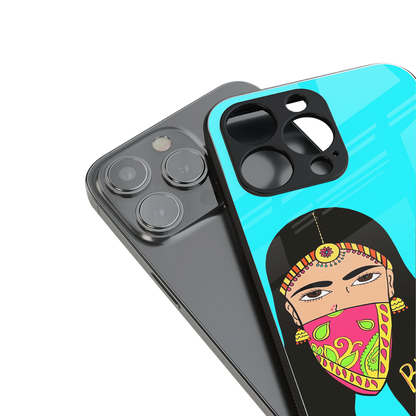 bhaad mein jao back phone cover | glass case for iphone 16 pro max