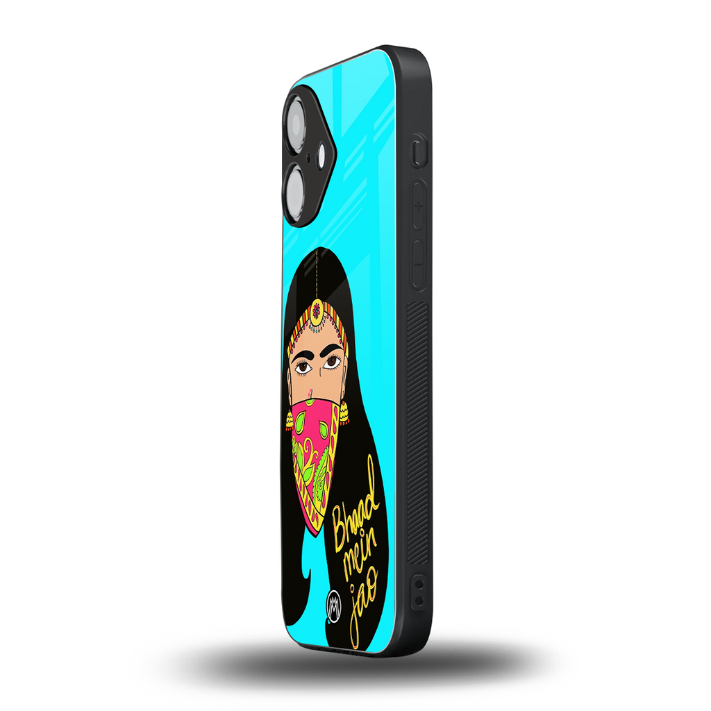 bhaad mein jao back phone cover | glass case for iphone 16