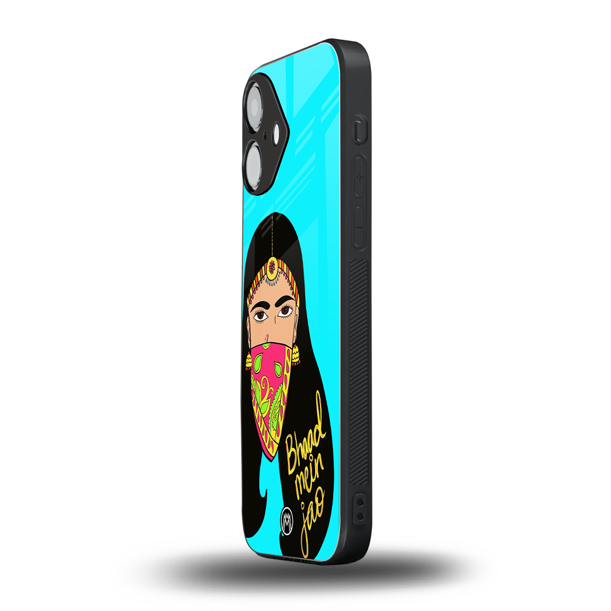 bhaad mein jao back phone cover | glass case for iphone 16