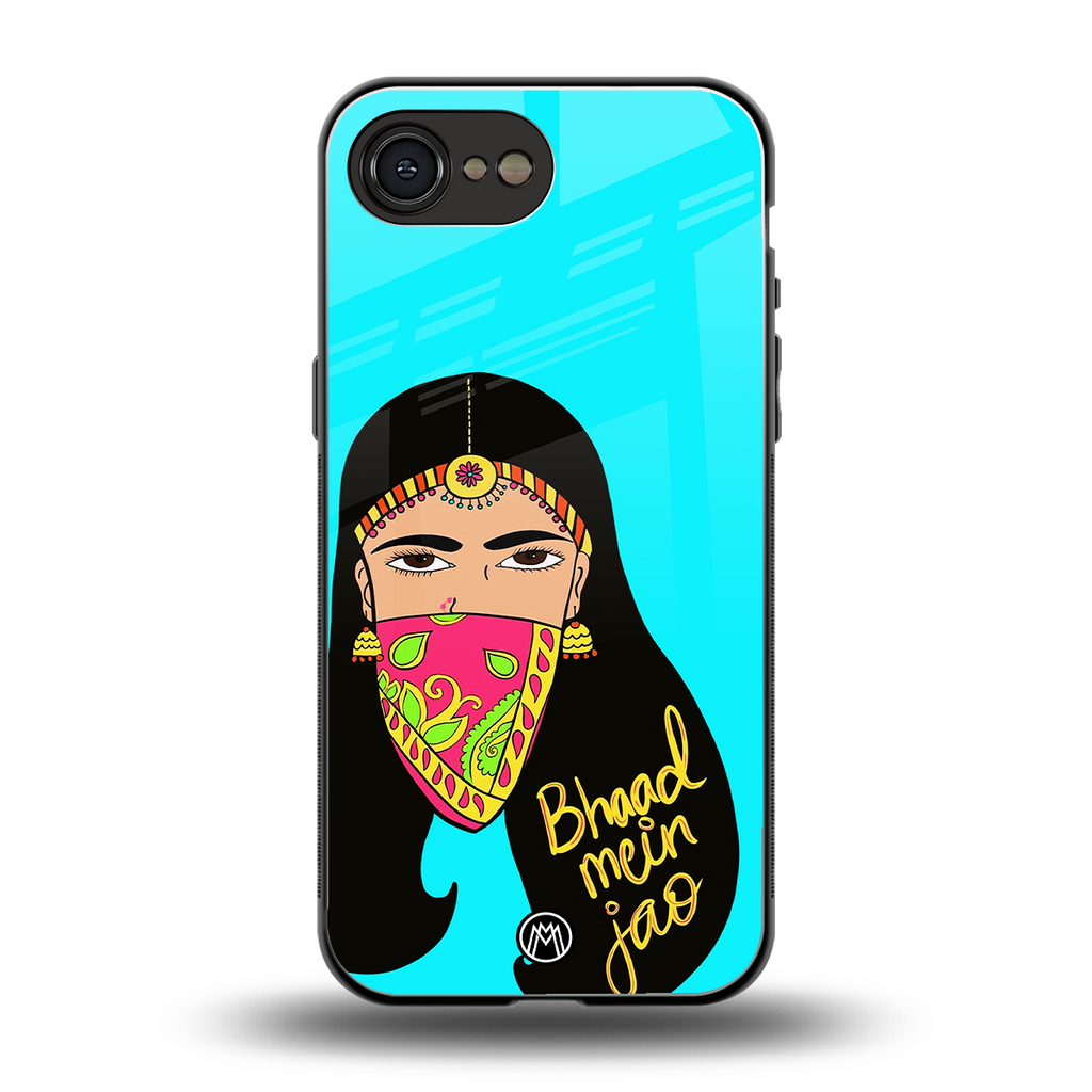 bhaad mein jao back phone cover | glass case for iphone 16e