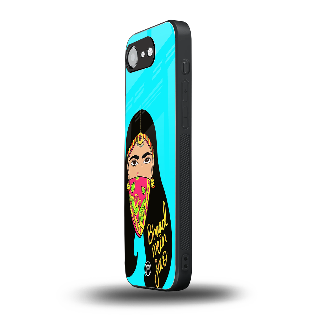 bhaad mein jao back phone cover | glass case for iphone 16e