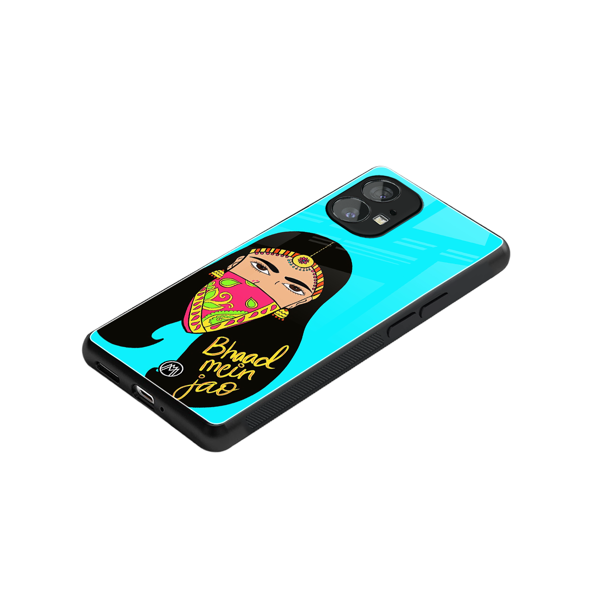 bhaad mein jao back phone cover | glass case for nothing phone 1