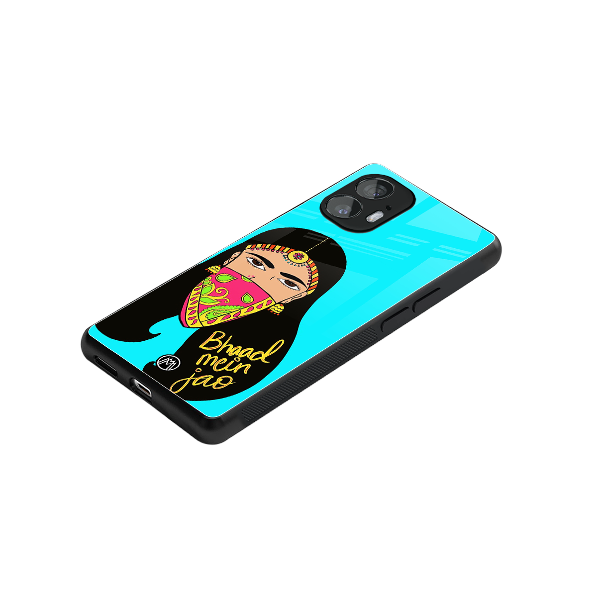 bhaad mein jao back phone cover | glass case for nothing phone 2