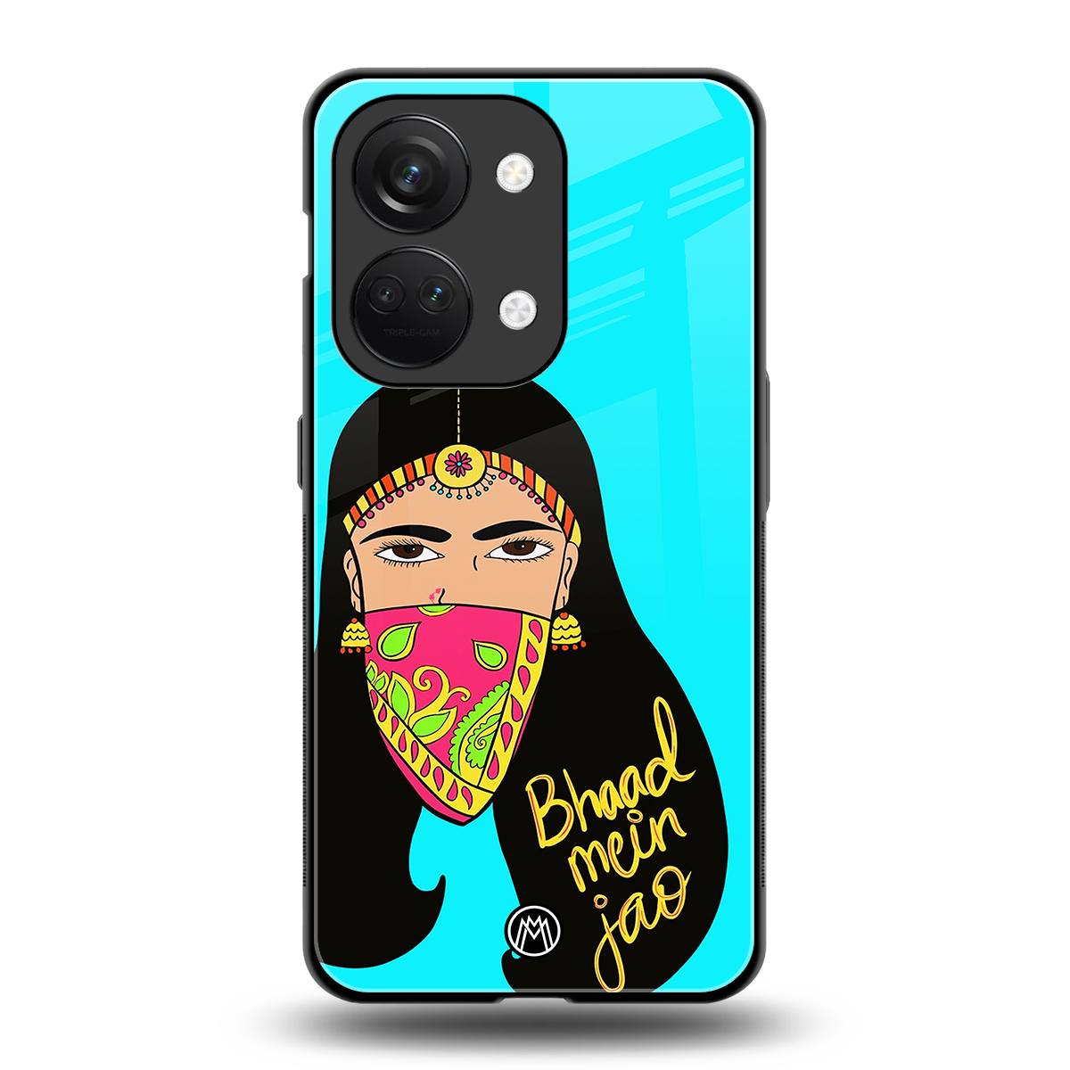 bhaad mein jao back phone cover | glass case for oneplus nord 3