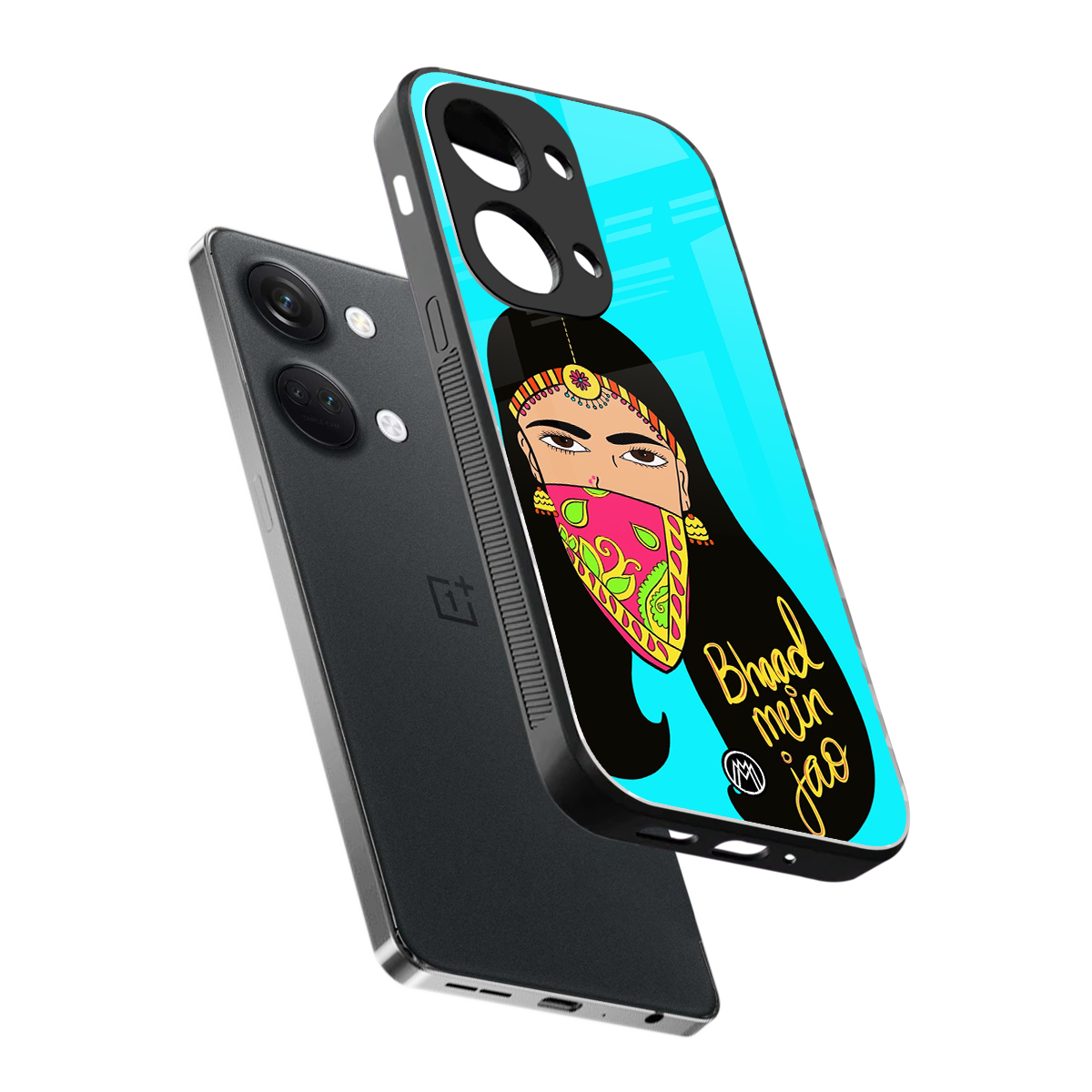 bhaad mein jao back phone cover | glass case for oneplus nord 3