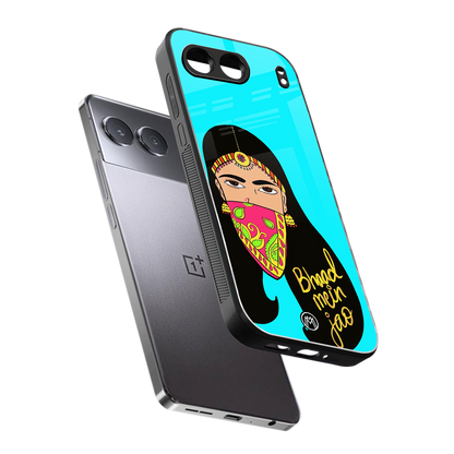 bhaad mein jao back phone cover | glass case for oneplus nord 4
