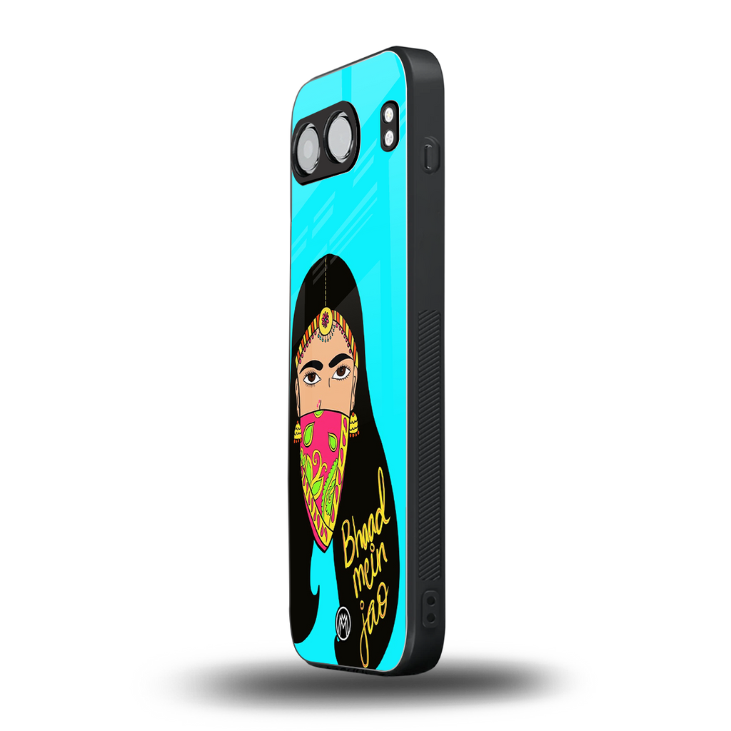 bhaad mein jao back phone cover | glass case for oneplus nord 4