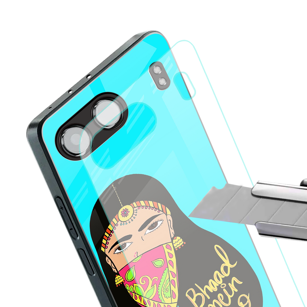 bhaad mein jao back phone cover | glass case for oneplus nord 4