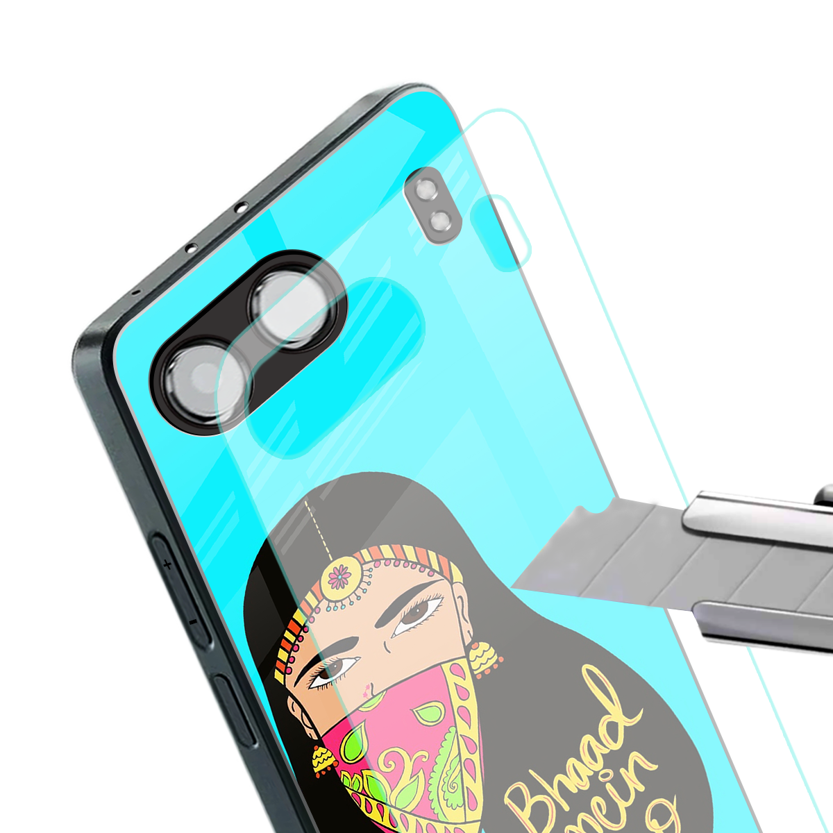 bhaad mein jao back phone cover | glass case for oneplus nord 4