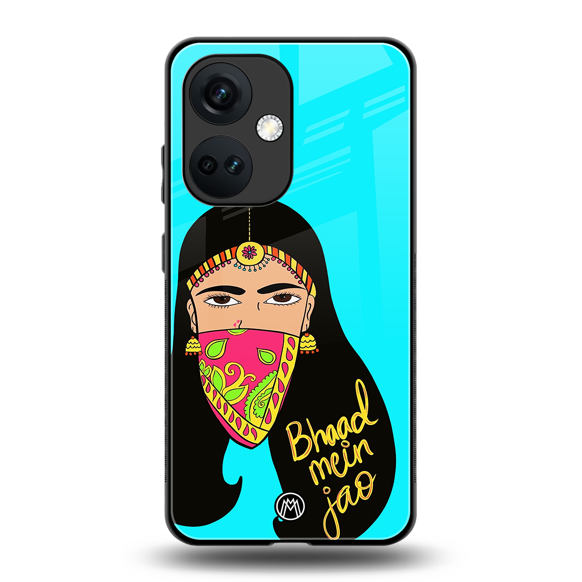 bhaad mein jao back phone cover | glass case for oneplus nord ce 3