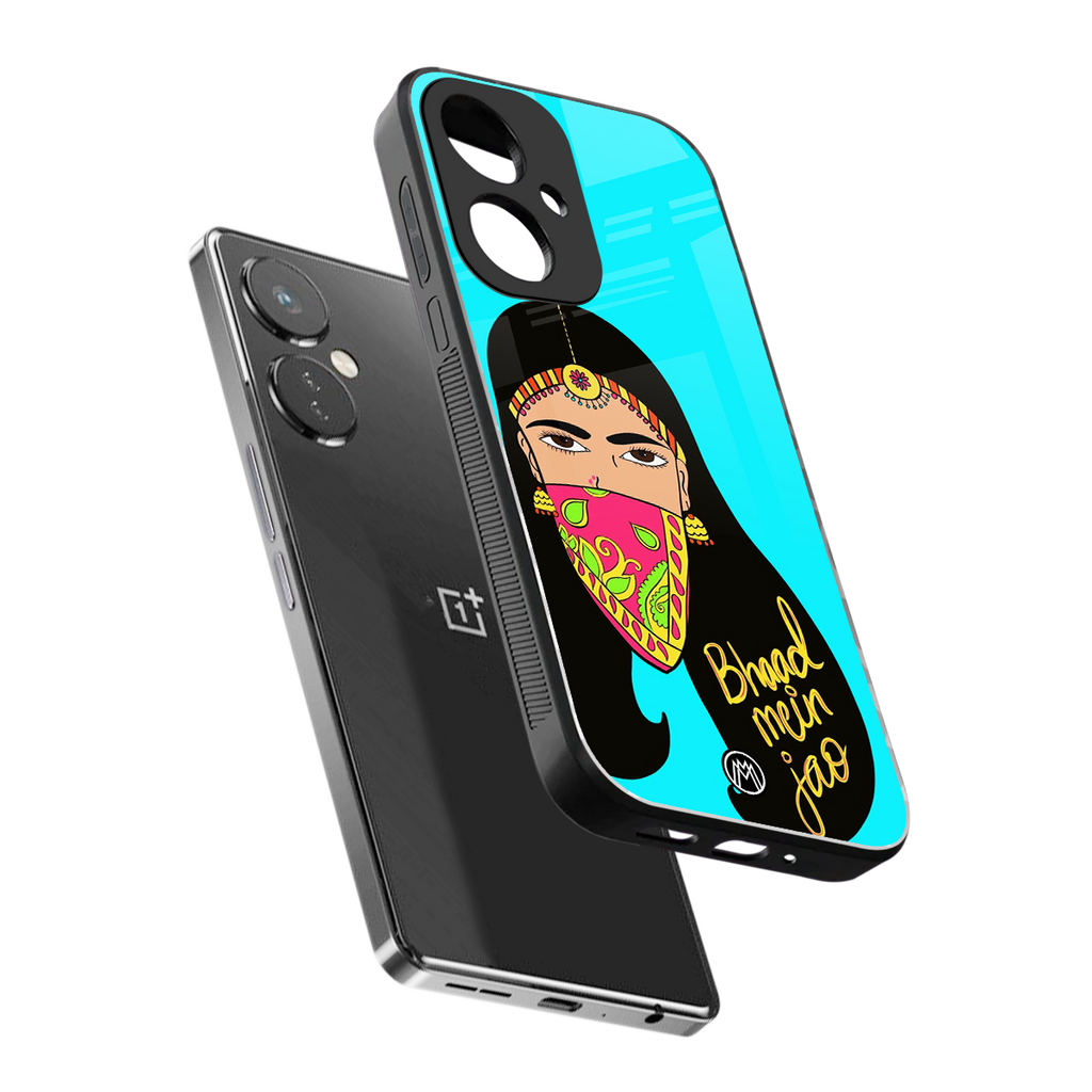 bhaad mein jao back phone cover | glass case for oneplus nord ce 3