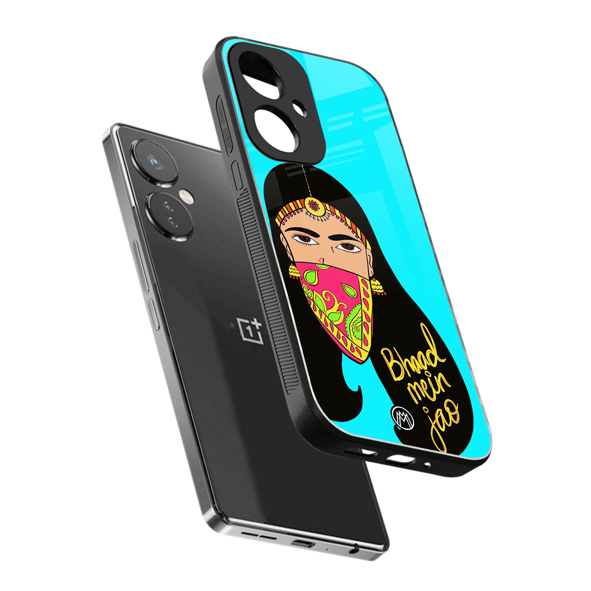 bhaad mein jao back phone cover | glass case for oneplus nord ce 3