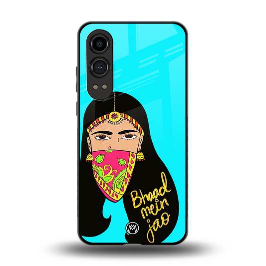 bhaad mein jao back phone cover | glass case for oneplus nord ce 4 lite