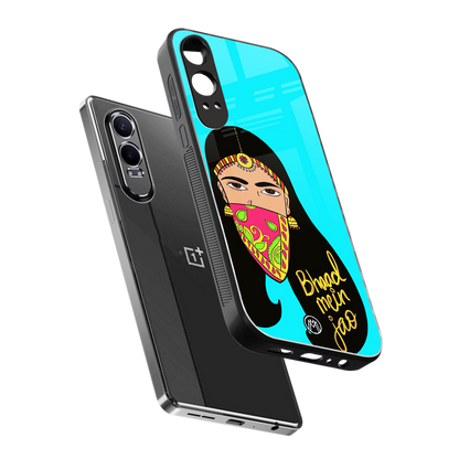 bhaad mein jao back phone cover | glass case for oneplus nord ce 4 lite