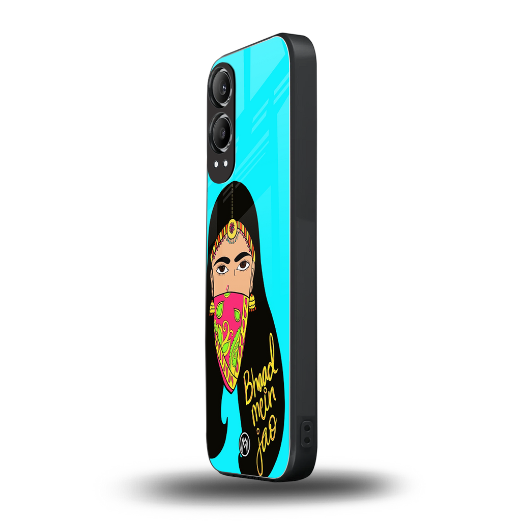 bhaad mein jao back phone cover | glass case for oneplus nord ce 4 lite