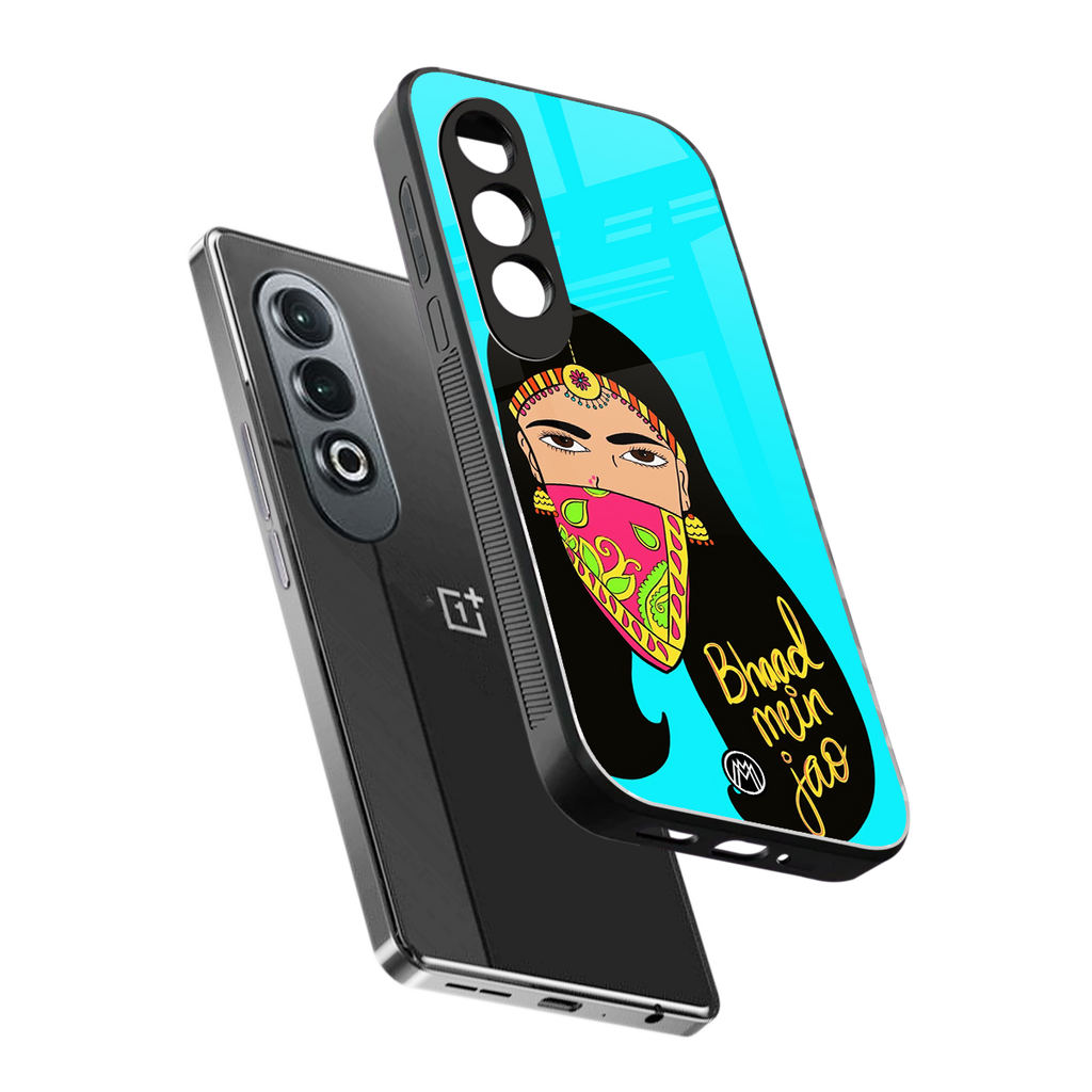bhaad mein jao back phone cover | glass case for oneplus nord ce 4