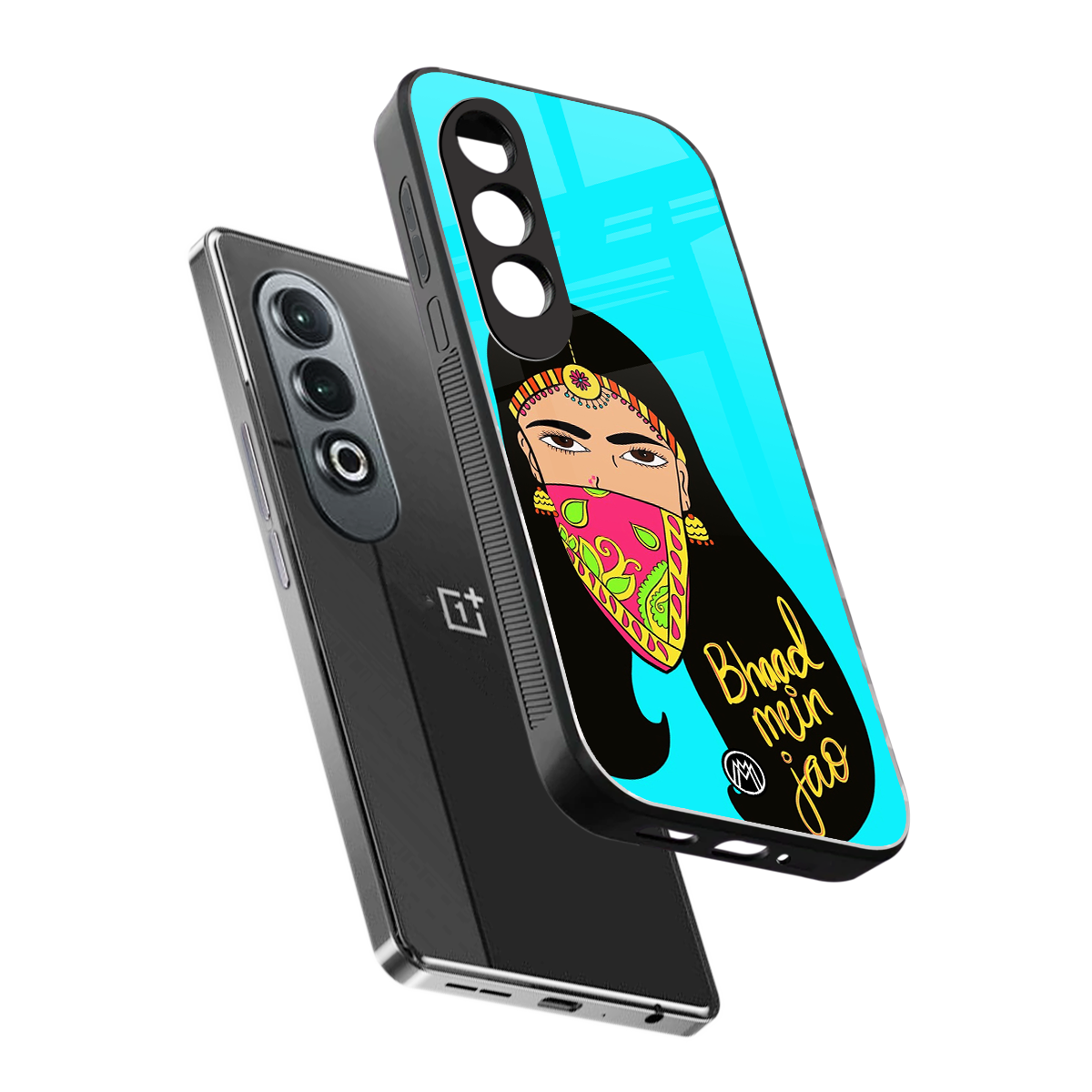 bhaad mein jao back phone cover | glass case for oneplus nord ce 4