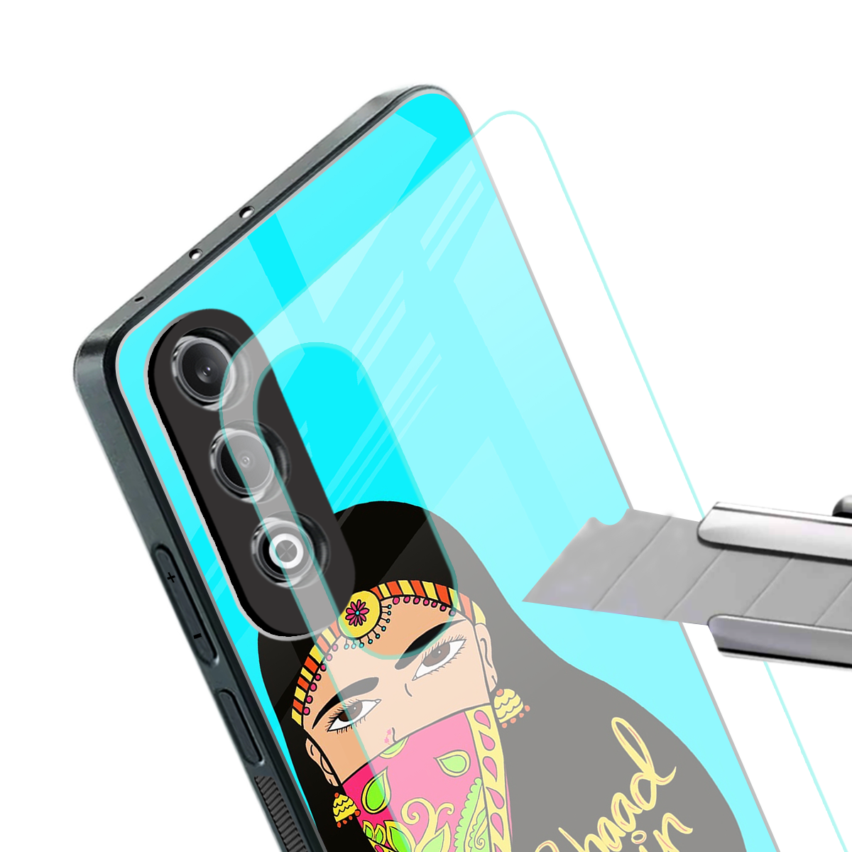 bhaad mein jao back phone cover | glass case for oneplus nord ce 4