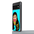 bhaad mein jao back phone cover | glass case for google pixel 6 pro