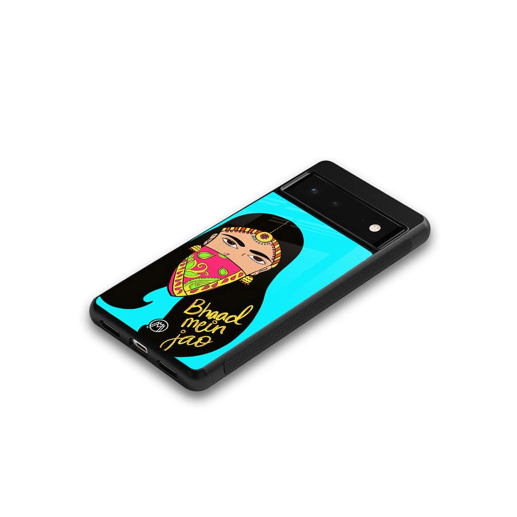 bhaad mein jao back phone cover | glass case for google pixel 6