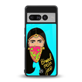 bhaad mein jao back phone cover | glass case for google pixel 7 pro