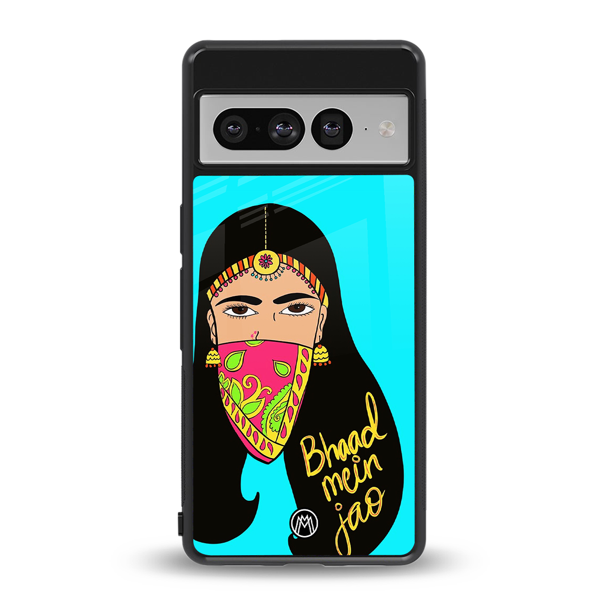 bhaad mein jao back phone cover | glass case for google pixel 7 pro