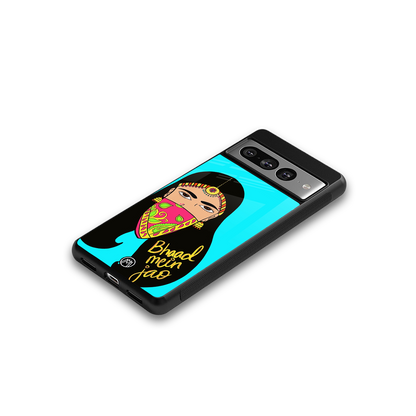 bhaad mein jao back phone cover | glass case for google pixel 7 pro