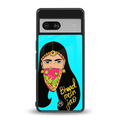 bhaad mein jao back phone cover | glass case for Google Pixel 7