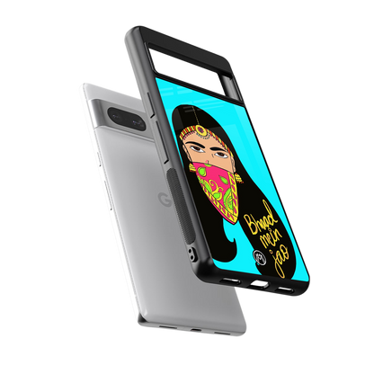 bhaad mein jao back phone cover | glass case for Google Pixel 7A