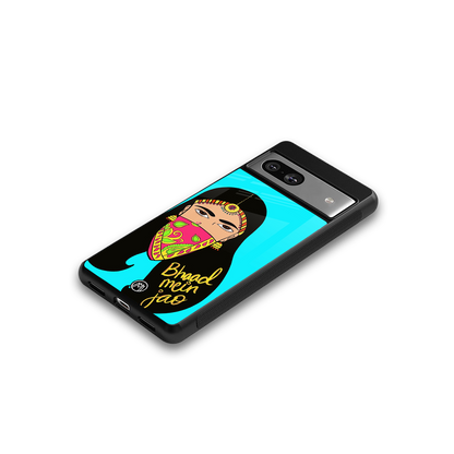 bhaad mein jao back phone cover | glass case for Google Pixel 7A