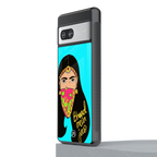bhaad mein jao back phone cover | glass case for Google Pixel 7