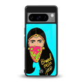bhaad mein jao back phone cover | glass case for google pixel 8 pro