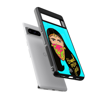 bhaad mein jao back phone cover | glass case for google pixel 8 pro