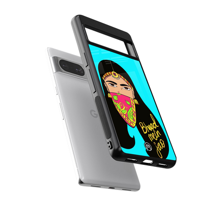bhaad mein jao back phone cover | glass case for Google Pixel 8
