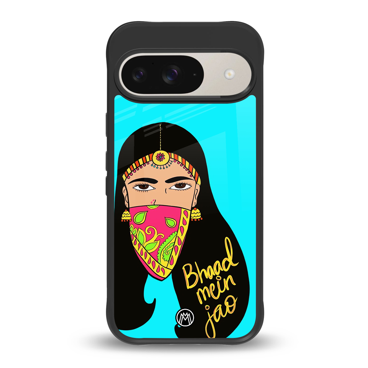 bhaad mein jao back phone cover | glass case for google pixel 9