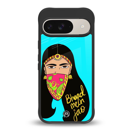 bhaad mein jao back phone cover | glass case for google pixel 9