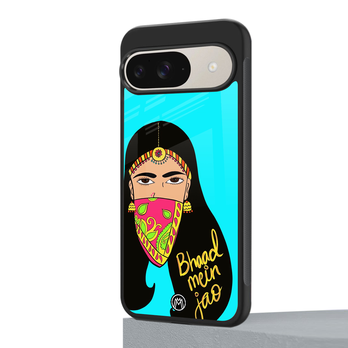 bhaad mein jao back phone cover | glass case for google pixel 9